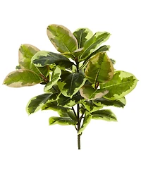 Slickblue Rubber Leaf Artificial Plant (Real Touch) for Lifelike Greenery (Set of 3)