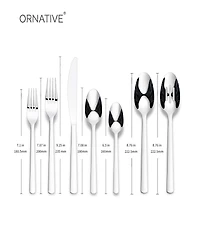 Ornative Anakin 42 Piece Flatware Set with Wire Caddy, Service for 8