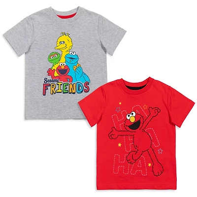 Sesame Street Baby Boys Elmo's Book of Friends 2 Pack T-Shirts and Board Set