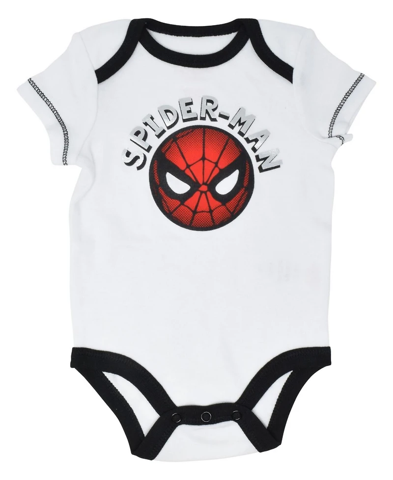 Avengers Baby Boys Spider-Man 5 Pack Bodysuits