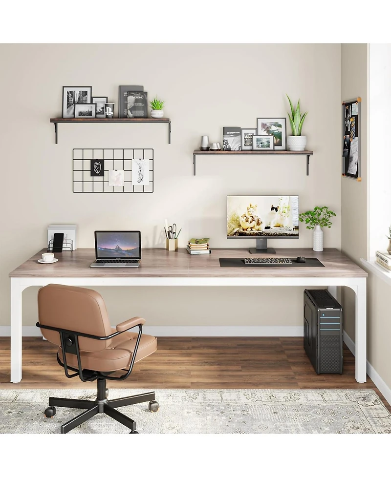 Tribesigns 78.7 Inches Extra Long Computer Desk 2 Person Desk, Double