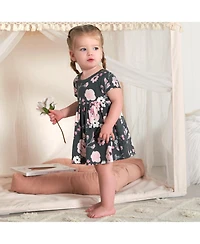 Gerber Baby Girls Pink Floral Short Sleeve Dresses