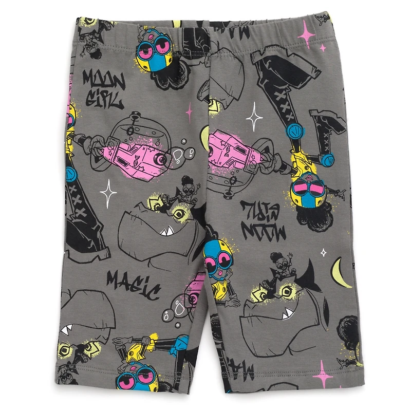 Moon Girl and Devil Dinosaur Little Girls Oversized Drop Shoulder T-Shirt Shorts Outfit Set
