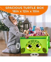 Quokka Toy Chest Collapsible Organizer for Kids with Handles & Flip-Top Lids