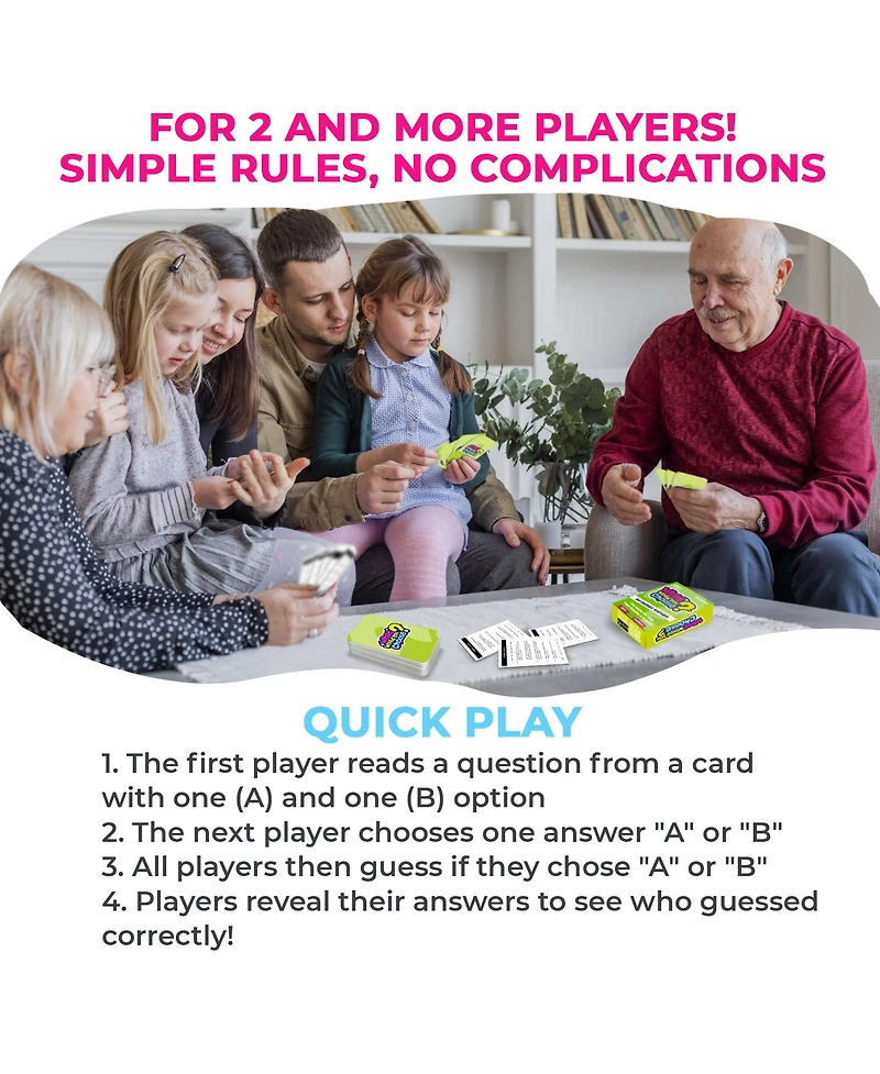 Quokka What Would You Choose - Family Card Game for Kids Ages 6-8