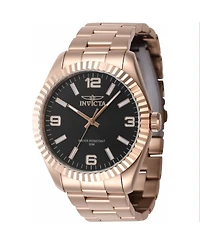 Invicta Men's Specialty Quartz 3 Hand Black Dial Watch