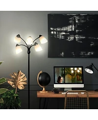 Medusa 74" Led 5-Light Floor Lamp with Interchangeable Shades