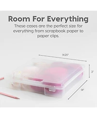 Iris Usa Fits 12" x 12" Paper, 6-Tier Scrapbook Rolling Storage Cart with Organizer Top for Papers Vinyl Tools Office Art and Craft Supplies Yarn Blac