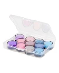Iris Usa 2 Pack Clear Nail Polish Organizer Case Storage Container with Handle for 44 Bottles, Clear