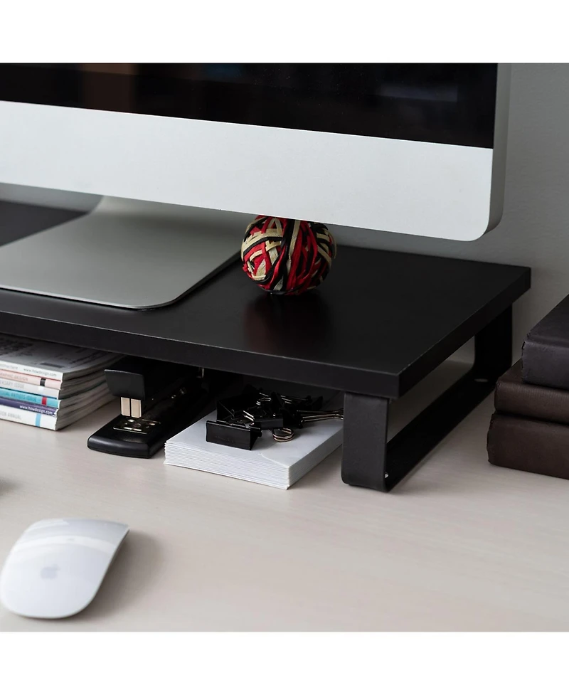 Iris 1 Tier Computer Monitor Stand, Black