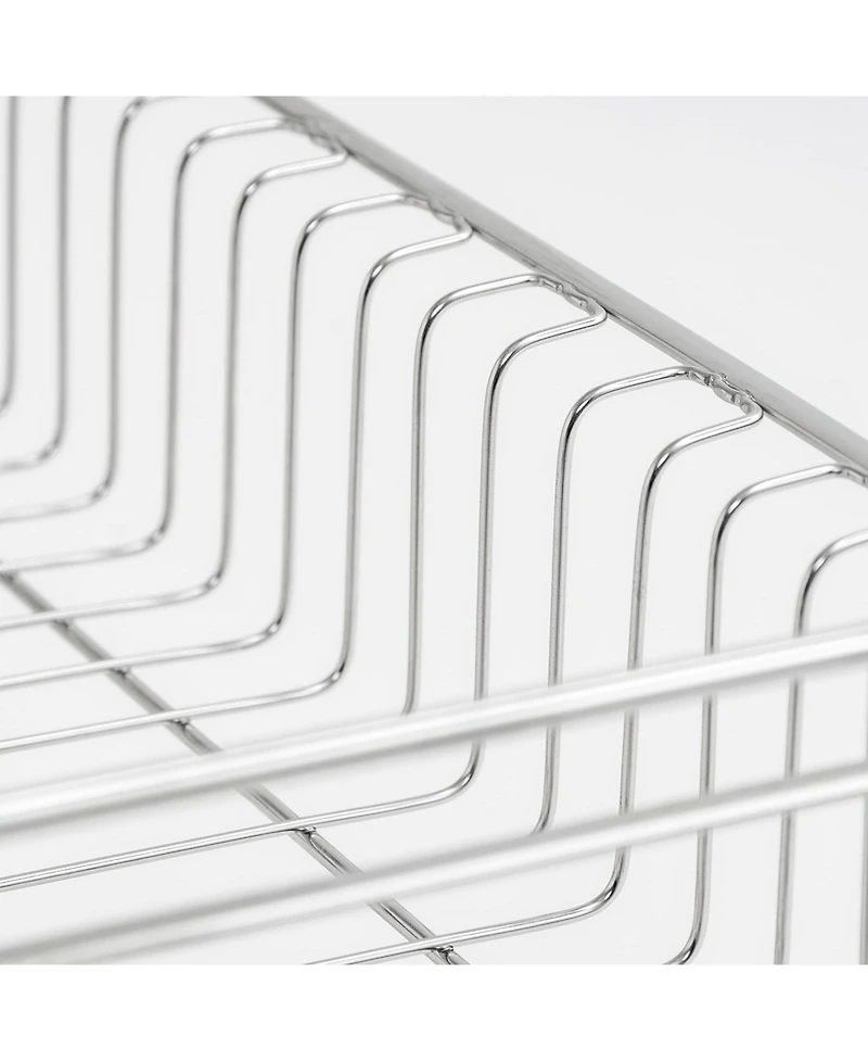 Iris Usa 2-tier Medium-sized Dish Rack with Drain Spout, White