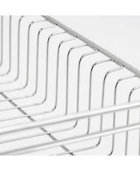 Iris Usa 2-tier Medium-sized Dish Rack with Drain Spout, White