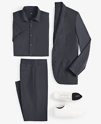 Alfani Mens Breathable Suit Jacket Suit Pants Short Sleeve Button Down Shirt Created For Macys