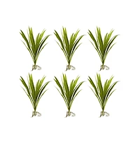 Slickblue Grass Artificial Plant for Compact and Lush Greenery (Set of 6)