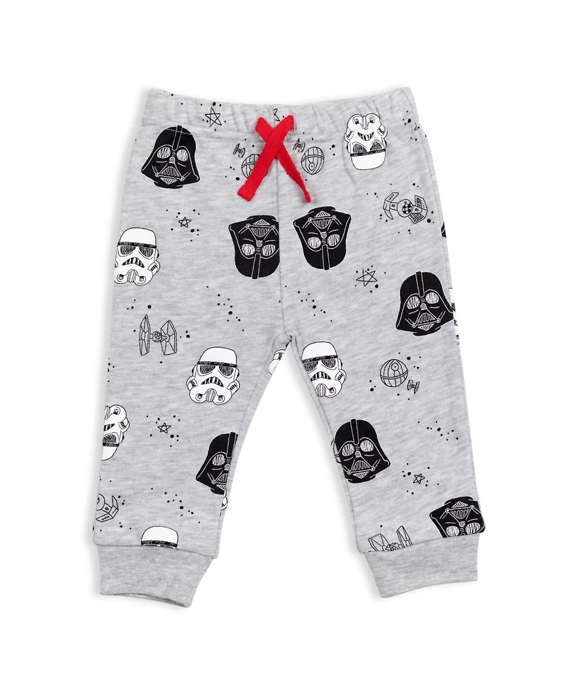 Star Wars Baby Boys Darth Vader Stormtrooper C-3PO Chewbacca R2-D2 Yoda 2 Pack Jogger Pants Newborn to