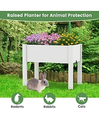 Slickblue Raised Bed Grow Box Self-Watering Planter Box Stand with Water Level Monitor