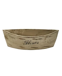 Slickblue 5" White Washed Wood Planter (Set of 3)