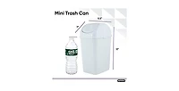 Superio Mini 1.25 Gallon Plastic Trash can with Swing Top Lid
