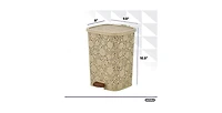 Superio Mini 1.5 Gallon Step On Trash Can with Lid Lace Design
