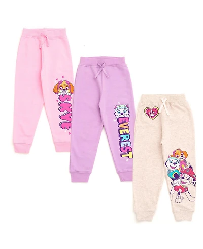 Paw Patrol Toddler Girls Fleece 3 Pack Pants to (2T - 7-8