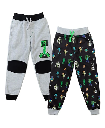 Minecraft Boys Fleece 2 Pack Jogger Pants to