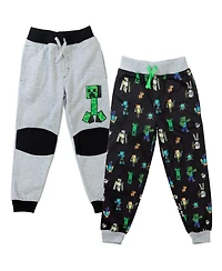 Minecraft Boys Fleece 2 Pack Jogger Pants to