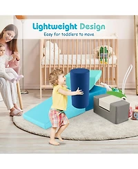 Slickblue Kids 6 Pieces Foam Climbing Blocks Indoor Climb and Crawl Activity Playset with Rectangles