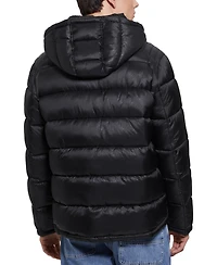 Guess Men's Adam Puffer Jacket with Removable Hood
