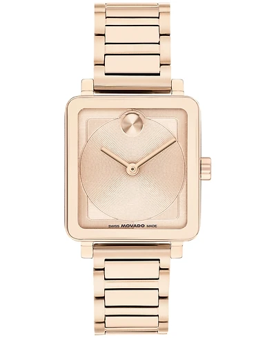 Movado Women's Bold Evolution 2.0 Swiss Quartz Ionic Plated Rose Gold Steel Watch 26mm
