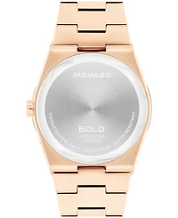 Movado Women's Bold Quest Swiss Quartz Ionic Plated Rose Gold Steel Watch 35mm