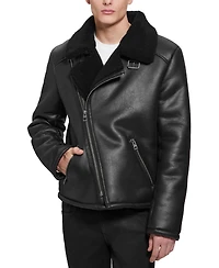 Guess Men's Toni Asymmetrical Faux Leather Jacket