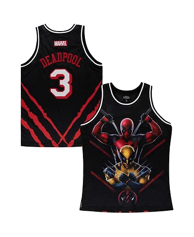 Lids Men's Black Deadpool Wolverine Big Print Basketball Jersey