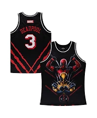 Lids Men's Black Deadpool Wolverine Big Print Basketball Jersey