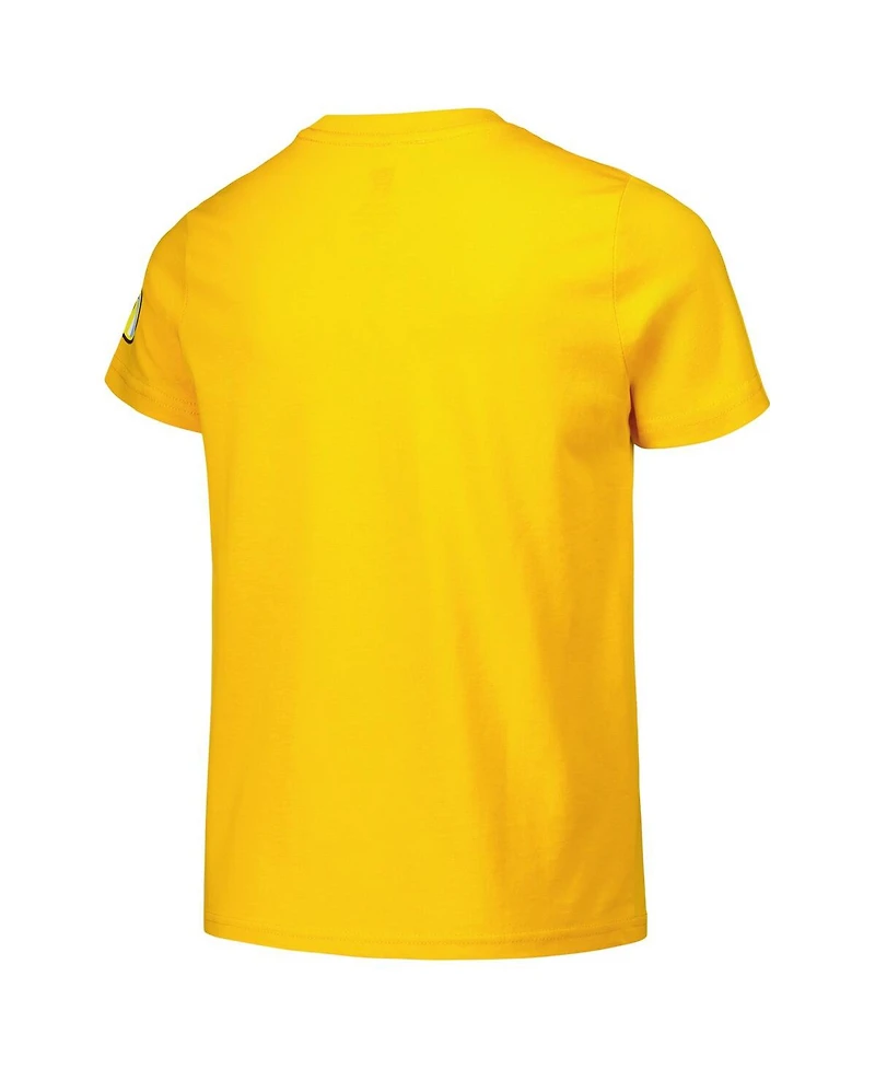 Round21 Big Boys and Girls Angel Reese Yellow Chicago Sky Player T-Shirt