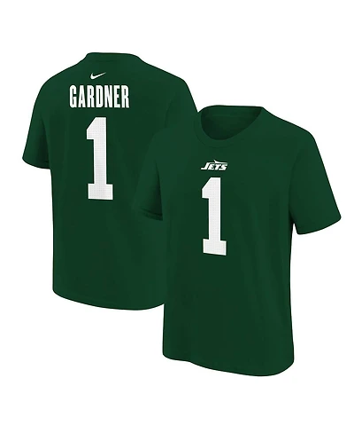 Nike Big Boys and Girls Ahmad Sauce Gardner Green New York Jets Player Name Number T-Shirt