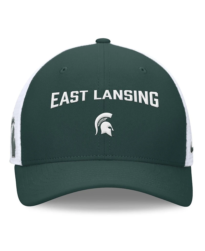 Nike Men's Green/White Michigan State Spartans Primetime Rise City Trucker Adjustable Hat