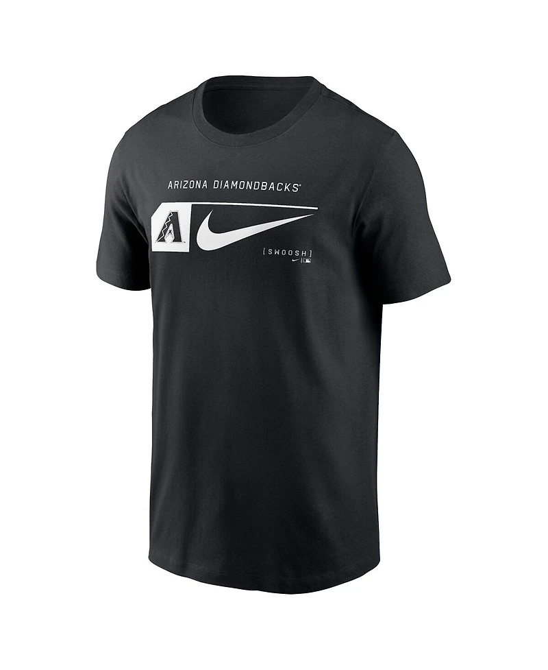 Nike Men's Black Arizona Diamondbacks Fashion Graphic Swoosh T-Shirt