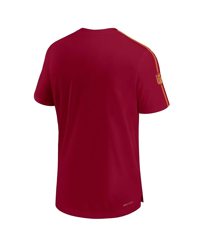Nike Men's Burgundy Washington Commanders 2024 Sideline Coach Uv Performance T-Shirt