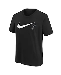 Nike Big Boys and Girls Black San Antonio Spurs Swoosh T-Shirt