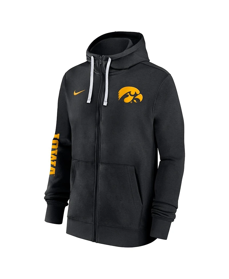 Nike Men's Black Iowa Hawkeyes 2024 Sideline Full-Zip Hoodie