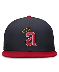 Nike Men's Navy/Red California Angels Rewind Cooperstown True Performance Fitted Hat