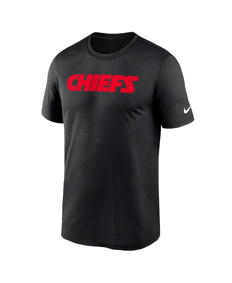 Nike Men's Black Kansas City Chiefs Primetime Legend Wordmark Performance T-Shirt