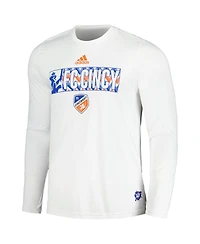 Adidas Men's White Fc Cincinnati 2024 Jersey Hook Aeroready Long Sleeve T-Shirt