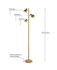 Ethan 65.5" Led Tree Floor Lamp with Adjustable Rotating Heads