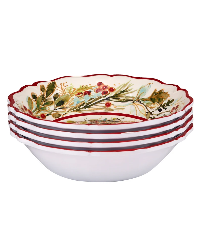 Certified International Christmas Gatherings All Purpose Bowls, Set of 4