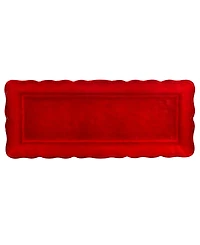 Certified International Red Crackle 2-Pc. Melamine Platter Set