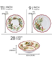 Certified International Christmas Gatherings 12 Pc. Dinnerware Set, Service for 4