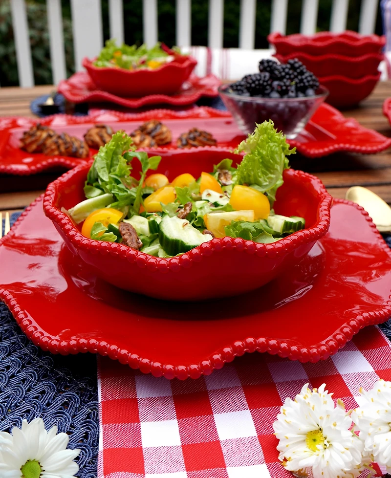 Certified International Perlette Red All Purpose Bowls, Set of 4