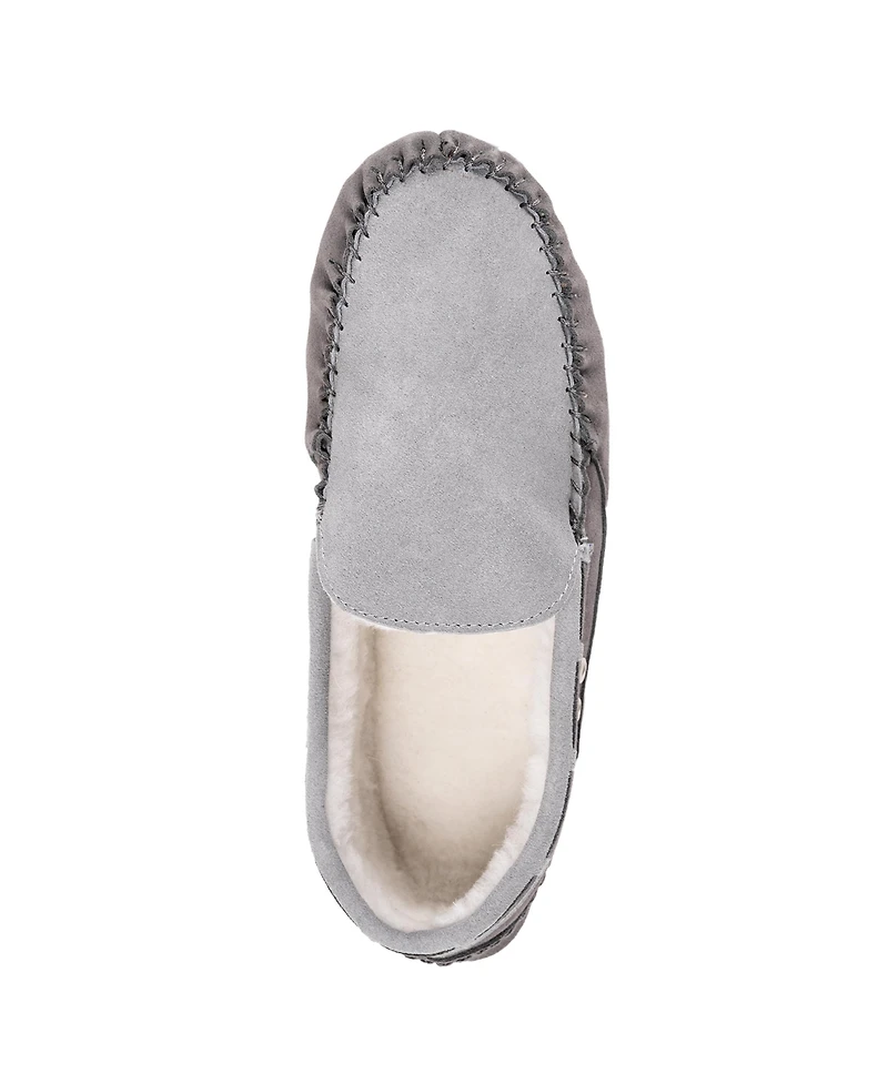 Muk Luks Men's Everett Moccasin Slippers, Ebony, 11