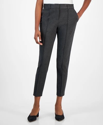 Tahari Asl Women's Ponte Seamed-Front Ankle Pants